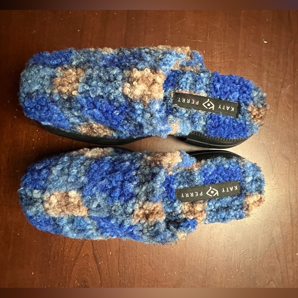 Katy Perry 8.5 the gel combat military and faux fur upper y2k‎ slip ons heel BN